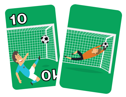 Striker keeper stopt een bal, geen goal